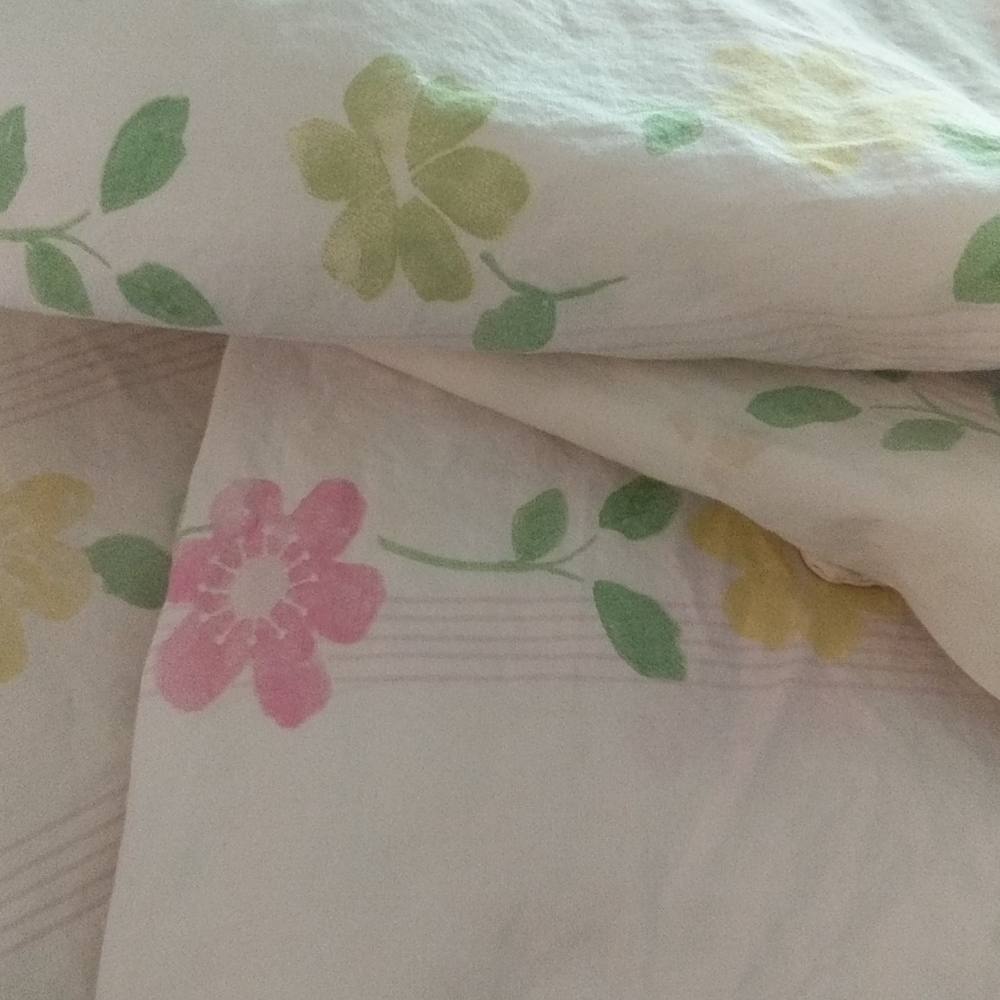 Pottery Barn Kids floral twin sheets set